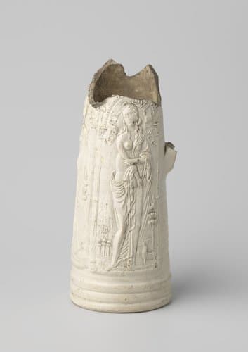 Fragment of a tankard (schnelle) with Justice, Faith and Patience by Anno Knütgen