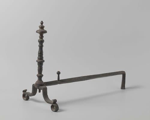 Vuurijzer met een koperen knop by Unknown Artist