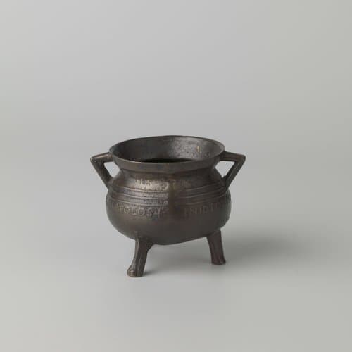 Kookpot met opschrift: MARGRIETIEN BARTOLDS IN DEO SPES MEA ANO 1635 by anonymous