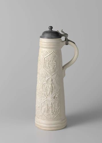 Cylindrical tankard (<Schnelle>) decorated with biblical scenes in nine medallions by Hans Hilgers