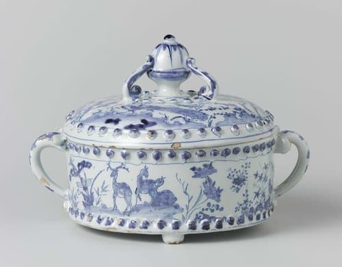 Specerijenpot met chinoiseriedecoratie by anonymous