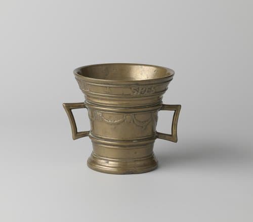 Vijzel met opschrift: DEVS SPES MEA 1565 by Thomas Both