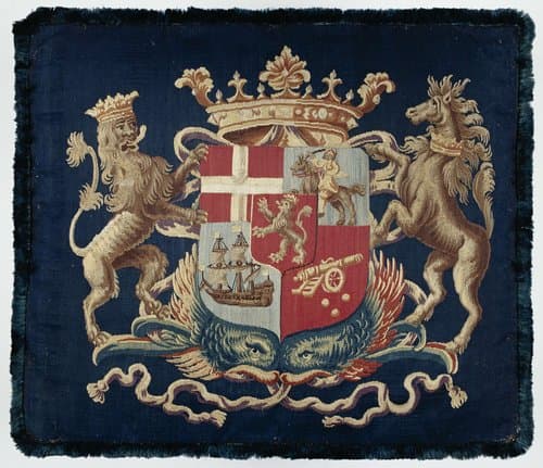 Kussenovertrek met het wapen van Engel de Ruyter by anonymous