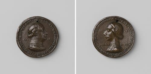 Francesco Sforza en zijn zoon Galeazzo-Maria Sforza by Gianfrancesco Enzola