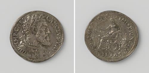 Karel V herstelt Francesco II Sforza als hertog van Milaan by anonymous