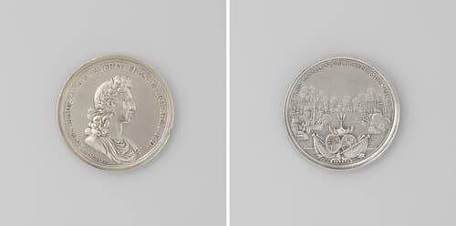 Zeeslag bij Kaap La Hogue by Jacob van Dishoecke