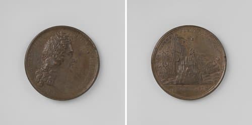 Zeeslag bij Kaap La Hogue, de Fransen verslagen door de vloot van Engeland en Holland by Jan Smeltzing (I)