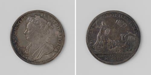 Kroning van Anna tot koningin van Engeland by John Croker