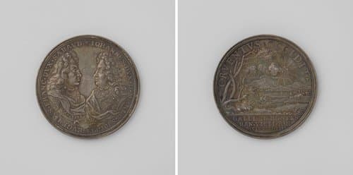 Slag bij Malplaquet, ter ere van de hertog van Marlborough en Eugenius, hertog van Savoye