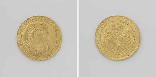 Vrede van Rastatt, penning ter ere van Augusta Maria, prinses-weduwe van Baden en Lodewijk Georg, markgraaf van Baden-Baden by anonymous