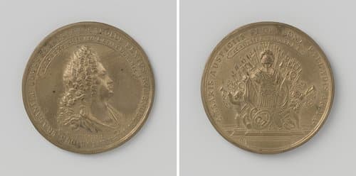 Overwinningen op de Turken en de reorganisatie van de militaire academie te Brussel, ter ere van Karel VI, Duits keizer