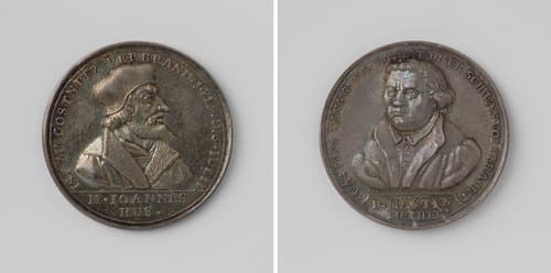 Maarten Luther en Johannes Hus by anonymous