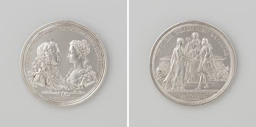 Huwelijk van Willem IV met prinses Anna van Engeland te Londen by Martinus Holtzhey