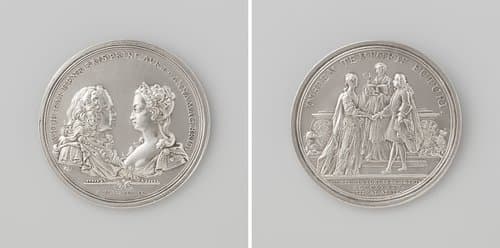 Huwelijk van Willem IV met prinses Anna van Engeland te Londen by Martinus Holtzhey