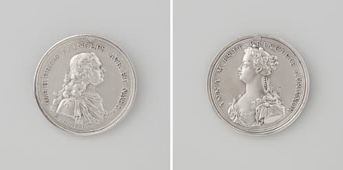 Huwelijk van Willem IV met prinses Anna van Engeland te Londen by Martinus Holtzhey