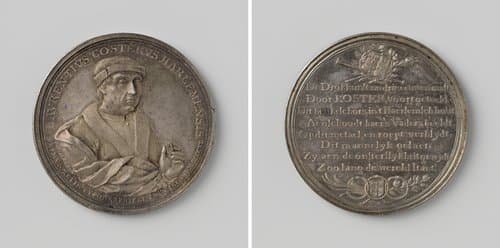 Derde eeuwfeest van de uitvinding van de boekdrukkunst by Martinus Holtzhey