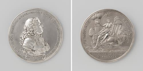 Verheffing van de prins van Oranje tot stadhouder by Martinus Holtzhey