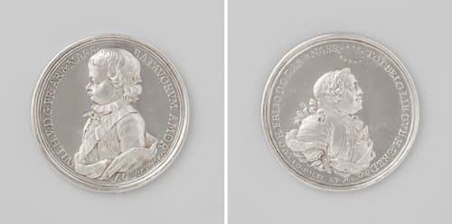 Inhuldiging van Willem V, zoon van de overleden Willem IV by Johan George Holtzhey