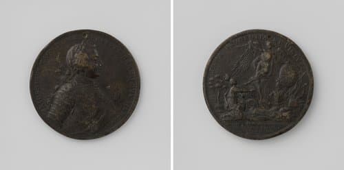 Overwinning van Frederik II van Pruisen op de Oostenrijkers bij Praag by Johan George Holtzhey