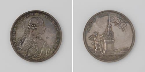 Aankomst van Willem V te Berlijn by Theodorus Victor van Berckel