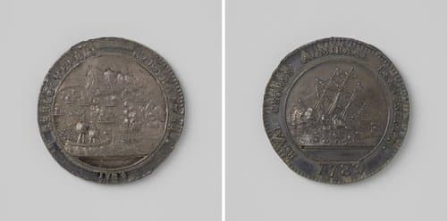 Beleg van Gibraltar en het tot zinken brengen van het schip Royal George van admiraal Richard Kempenfelt by anonymous