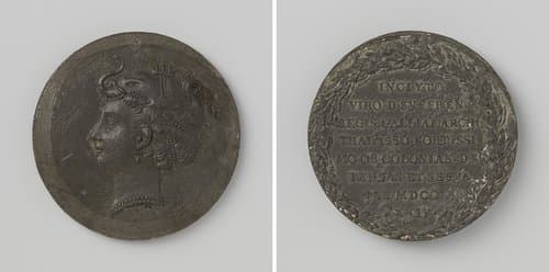 Eerbetoon aan de Franse vice-admiraal De Suffren door de VOC
