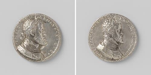 Afstand van Karel V ten behoeve van Filips II by Jacques Jonghelinck