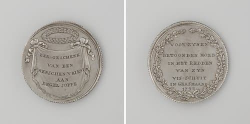 Geschenk aan Engel Joppe voor het redden van zijn visserschip by anonymous