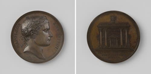 Vrede van Pressburg tussen Oostenrijk en Frankrijk, ter ere van Napoleon I Bonaparte, keizer der Fransen by Jean-Pierre Droz