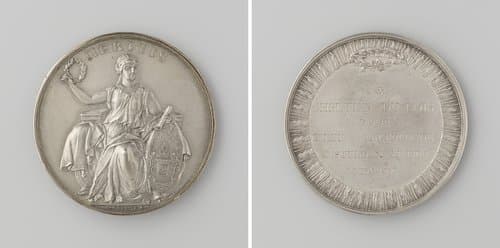 Maatschappij "Felix Meritis", penning toegekend aan Chretien du Bois door het departement Tekenkunde by Johannes Michiel Lageman