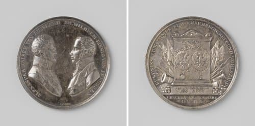 Verdrag van Kalisch en Breslau, ter ere van Alexander I, tsaar van Rusland en Frederik Willem III, koning van Pruisen by Daniel Friedrich Loos