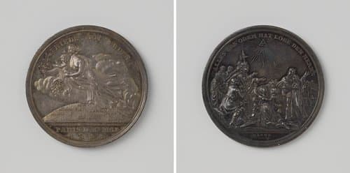Eerste vrede van Parijs tussen Frankrijk en de geallieerden by Daniel Friedrich Loos
