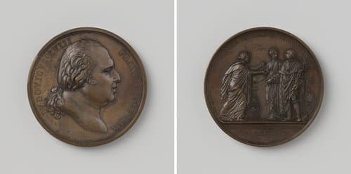 Restauratie van de Bourbons op de Franse troon, ter ere van Lodewijk XVIII, koning van Frankrijk