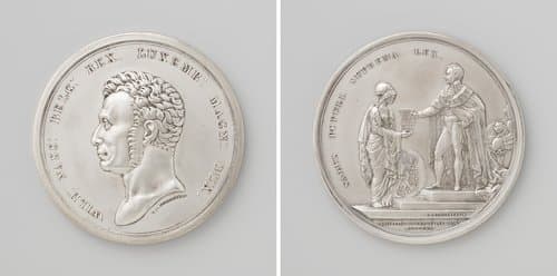 Inhuldiging van Willem I Frederik als koning der Nederlanden te Brussel by Johannis Petrus Schouberg