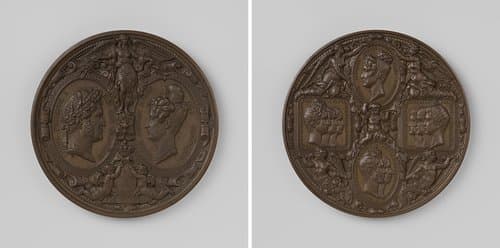 Bezoek van de Franse koninklijke familie aan de Monnaie des Medailles te Parijs