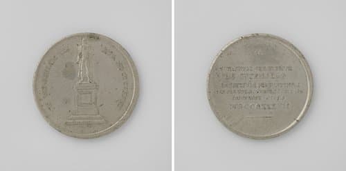 Oprichting van een monument voor Johannes Gutenberg door de inwoners van Mainz