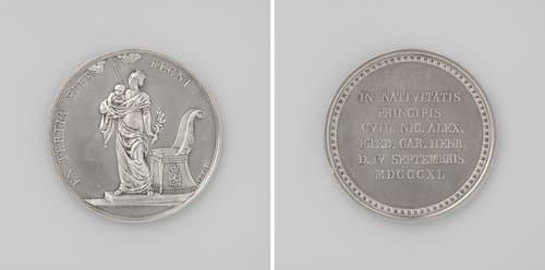 Geboorte van Willem Hendrik Nicolaas Alexander Frederik Carel, erfprins der Nederlanden by David van der Kellen (1804-1879)