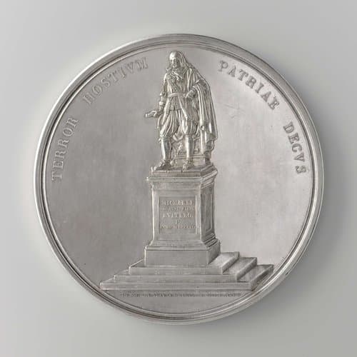 Oprichting van een standbeeld voor Michiel de Ruyter by David van der Kellen (1804-1879)