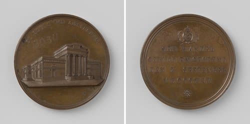 Opening en inwijding van de Nieuwe Beurs te Amsterdam by David van der Kellen (1804-1879)