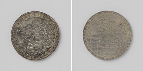 Herdenking van de nederlaag van Bossu op de Zuiderzee by Jacob Pauwelszoon Utenwael (Uyttenwael) (1570-1648)
