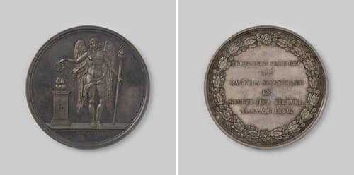 Vijftigjarig huwelijk van Matthijs Siegenbeek en Geertruida Tieboel by David van der Kellen (1804-1879)