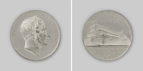 Bouw van het Crystal Palace voor de internationale tentoonstelling van industrie te Londen by Joseph Davis (medailleur)