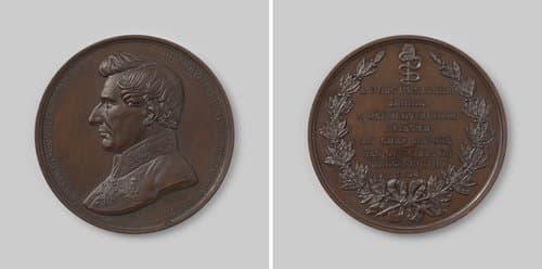 J.F. Vleminckx, inspecteur-generaal van de geneeskundige dienst van het Belgische leger, penning aangeboden door de officieren van de geneeskundige dienst by Leopold Wiener