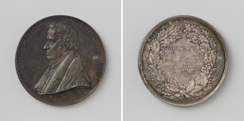 Bernardus Franciscus Suerman, vijftig jaar hoogleraar in de geneeskunde aan de universiteit van Utrecht, penning geslagen op last van de Senaat by David van der Kellen (1804-1879)