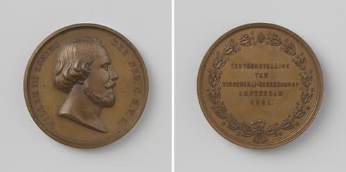 Tentoonstelling van visserijgereedschap, ter ere van Willem III, koning der Nederlanden by David van der Kellen (1804-1879)
