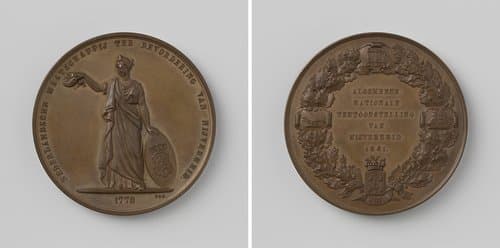 Algemeene Nationale tentoonstelling van Nijverheid te Haarlem, georganiseerd door de Maatschappij ter bevordering van Nijverheid, voorheen de Oeconomische Tak van de Hollandsche Maatschappij der Weten by David van der Kellen (1804-1879)