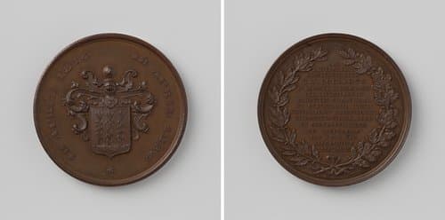 H.W. Roelants, luitenant-kolonel der schutterij, penning aangeboden door de onderofficieren en korporaals ter ere van zijn vijftigjarig jubileum