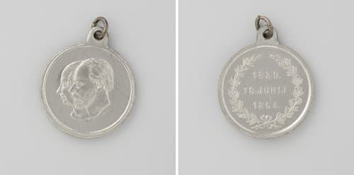 Vijfentwintigjarig huwelijk van Willem III en Sophia Frederika Mathilda, koning en koningin der Nederlanden