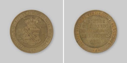 Ferdinand Filips, hertog van Saksen-Coburg-Gotha tot erelid van de Societe Royale de Numismatique de Belgique gekozen by anonymous