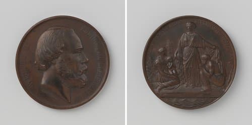 Willem III, koning der Nederlanden, wegens zijn ondersteuning bij de watersnoodramp